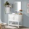 Alaterre Furniture Bennet 3pc Wooden Bathroom Vanity Set - 36-in. L Vanity, 30-in. L Mirror, 25-in. Wall Shelf, White AVAN3600WHAA - alternate 6